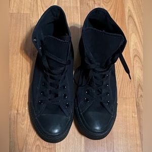 High top all black converse